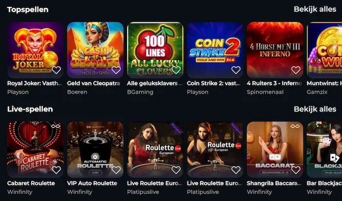 Blazing Wildz Casino games